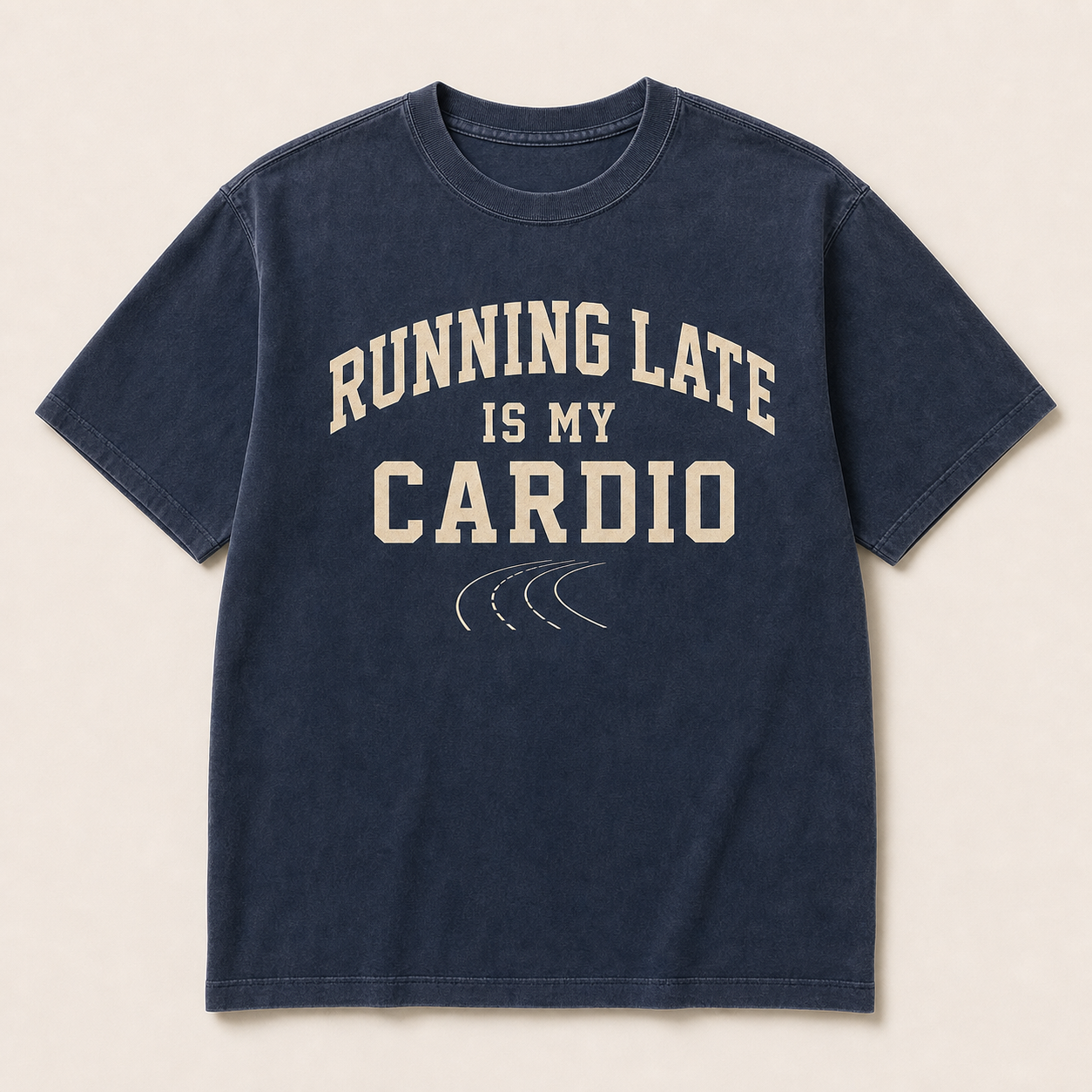 Running Late Relaxed Tee product mockup